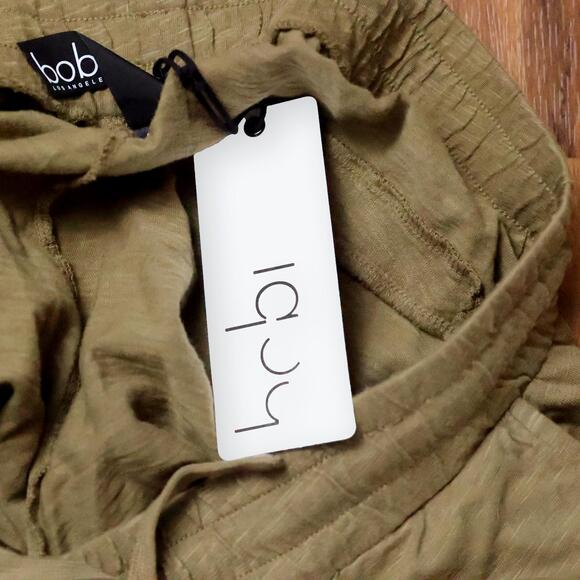 Bobi LA Olive Green Knit Distressed Hem Shorts M NWT - Picture 3 of 9